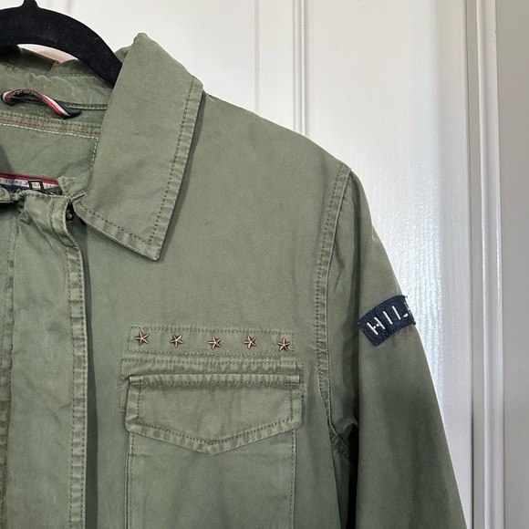 TOMMY HILFIGER Army Green Military-Style Jacket - Women’s Medium - Picture 4 of 5
